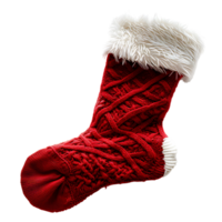 Christmas socks on isolated transparent background png