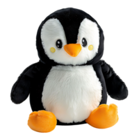 stuffed penguin on isolated transparent background png