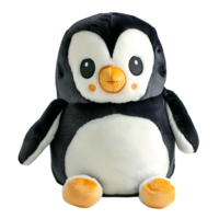 stuffed penguin on isolated transparent background png