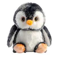 stuffed penguin on isolated transparent background png