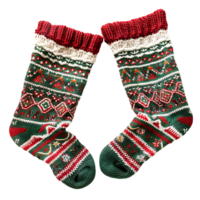 Weihnachten Socken auf isoliert transparent Hintergrund png