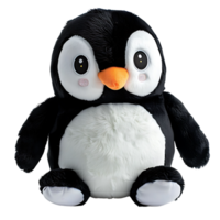 stuffed penguin on isolated transparent background png