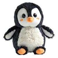 stuffed penguin on isolated transparent background png