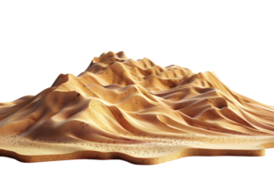 Sand dunes on isolated transparent background png