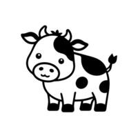 Cows front, side view, walking vector