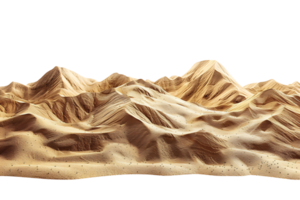 Sand dunes on isolated transparent background png