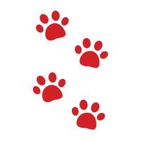 Pet paw print vector