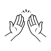 High five hand vector