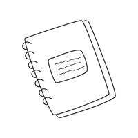 cuaderno aislado en blanco vector