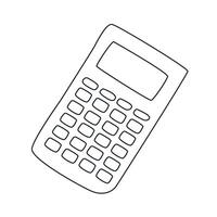 calculator on white vector