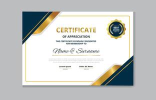 Black Gold Certificate Design Template Pro style EPS10 vector