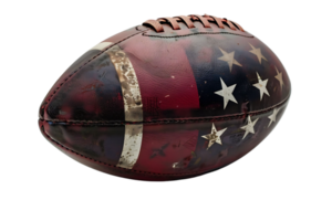 American football on isolated transparent background png