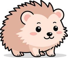 Cute and Kawaii Hedgehog vector