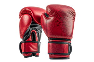 Boxing gloves on isolated transparent background png