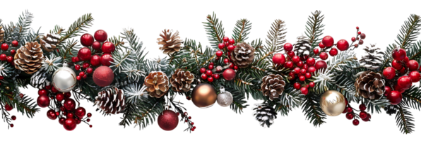 Christmas border design on transparent background png