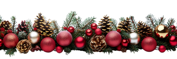 Christmas border design on transparent background png