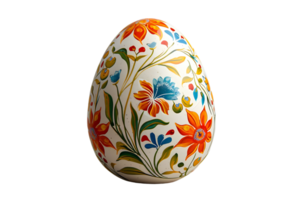 Slavic floral easter egg on transparent background png