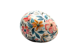 Slavic floral easter egg on transparent background png