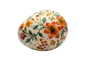 Slavic floral easter egg on transparent background png