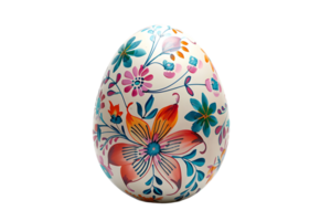 Slavic floral easter egg on transparent background png