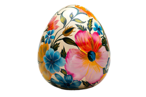 eslavo floral Páscoa ovo em transparente fundo png