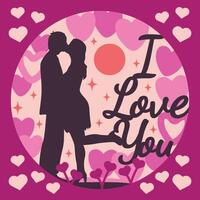 Wedding Couple Shadow Box Background vector