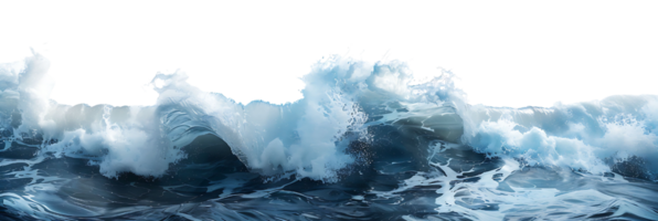 sea waves on isolated transparent background png