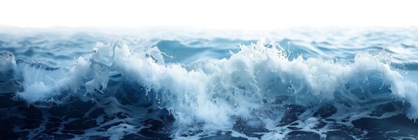 sea waves on isolated transparent background png