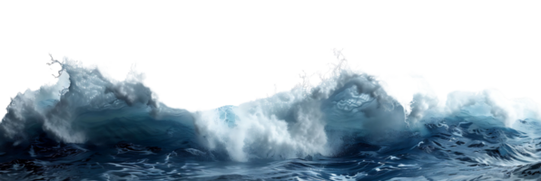 sea waves on isolated transparent background png