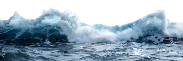 sea waves on isolated transparent background png