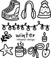 winter element design for templates. vector