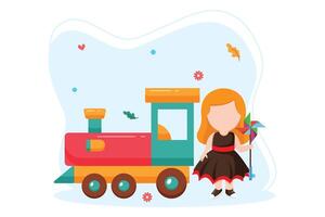 Happy Children Day Flat Design vector