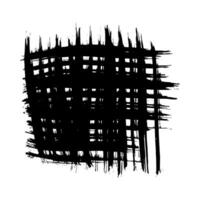 Black brush stroke in square form on white background vector