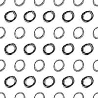 Seamless pattern with sketch circles shape vector