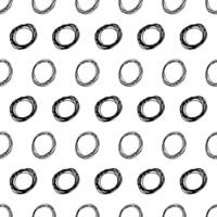 Seamless pattern with sketch circles shape vector