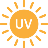 UV radiation icon solar ultraviolet light symbol for graphic design, logo, web site, social media, mobile app, ui illustration. png