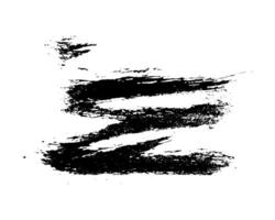 Black brush stroke on transparent background vector