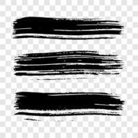 Black brush stroke. Set of hand drawn ink spots isolated on background. illustration vector