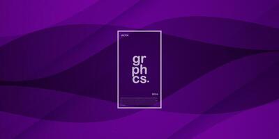 Dark purple dynamic abstract background with shadow, blend wave, and simple design. Creative premium gradient. Smart design 3d cover of business design. Eps10 vector