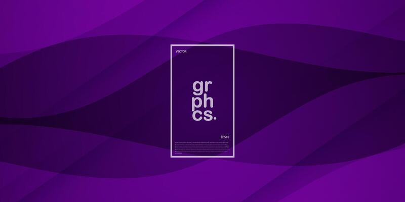 Dark purple dynamic abstract background with shadow, blend wave, and simple design. Creative premium gradient. Smart design 3d cover of business design. Eps10