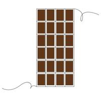 mundo chocolate día continuo uno línea dibujo diseño vector