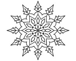 Snowflake sketch hand drawing vector