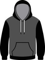 Illustration of a hooded sweatshirt isolated on a white background vector