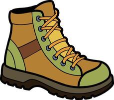 Illustration of a hiking boot on a white background, illustration vector