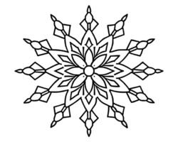 Snowflake sketch hand drawing vector