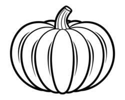 Pumpkin for coloring Line art design vector