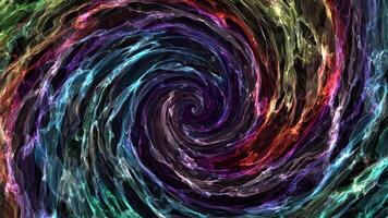 kleurrijk kolken achtergrond met magie draaikolk gemaakt van vlot verspreiden transparant vlam wolken in een vorm van elegant spiraal met helder gloed effect , beweging grafiek , 4k , 60 fps video