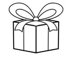 caja de regalo aislada en blanco vector