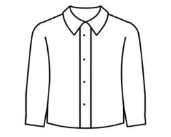 blanco camisa aislado en blanco antecedentes vector