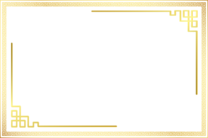 Decorative Chinese gold pattern frames, traditional Chinese, Chinese symbols for Chinese New Year or other festivals. png